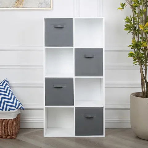 BOXED JANE 4 BOX BOOKCASE WITH 4 BASKETS (1 BOX)