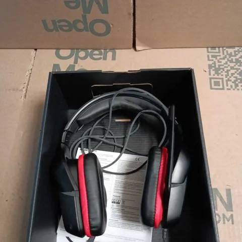 LOGITECH G332 STEREO GAMING HEADSET – BLACK/RED, BOXED