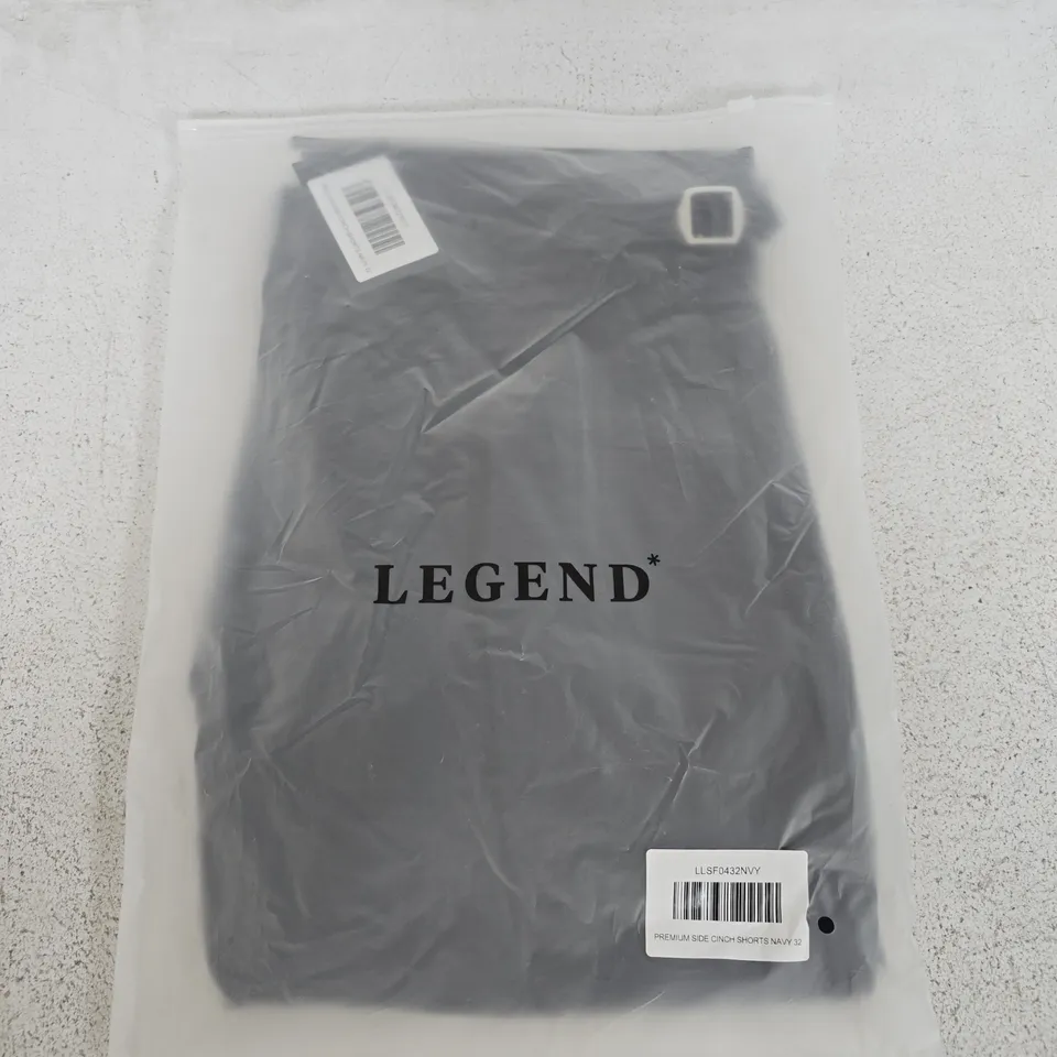 BAGGED LEGENDS PREMIUM SIDE CINCH SHORTS IN NAVY - 32