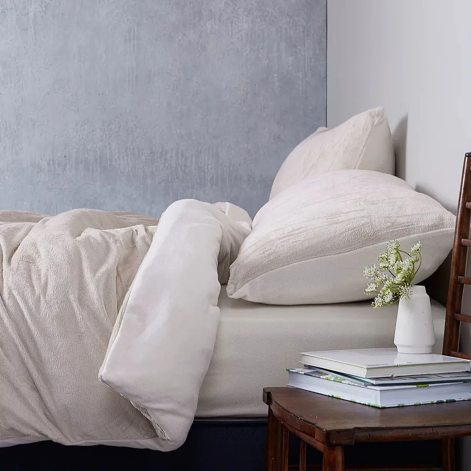 COZEE HOME FAUX MINK & FLEECE 4 PIECE DUVET SET