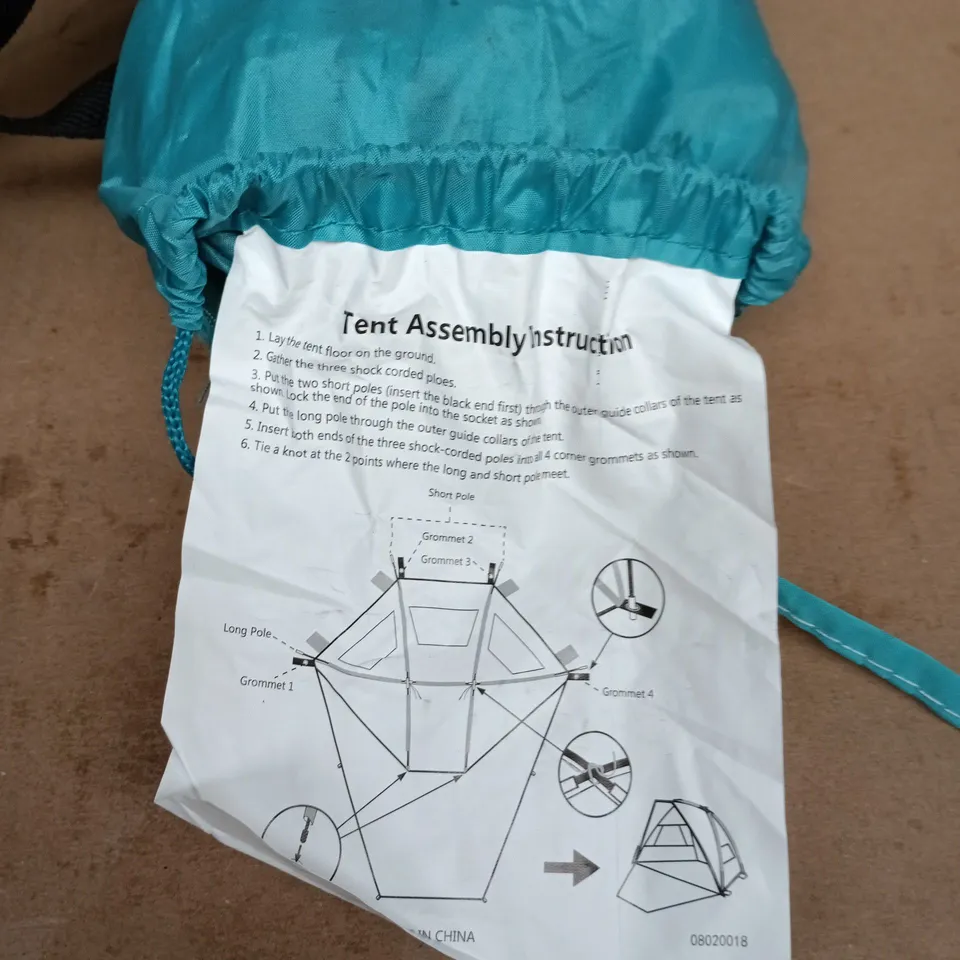 WOLFWISE CAMPING TENT IN TURQUOISE WITH CARRY BAG