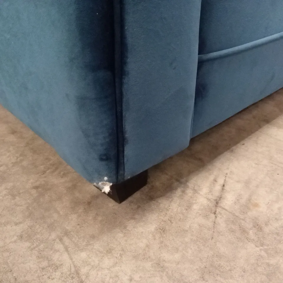 LEILA FABRIC 3 SEATER SOFA - NAVY RRP £649