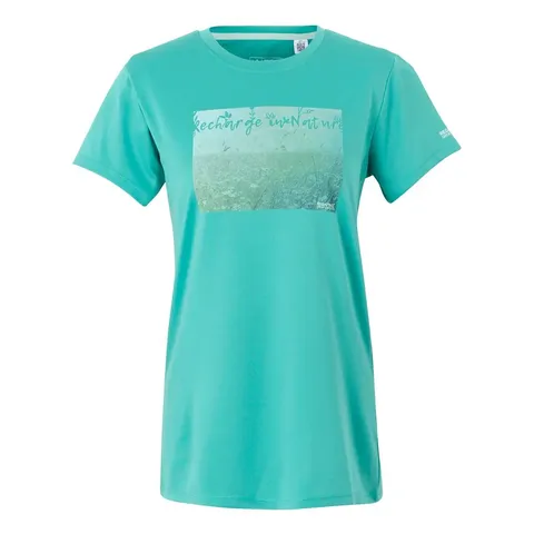 BRAND NEW REGATTA WOMENS FINGAL IX TEE IN TURQUOISE - UK 16