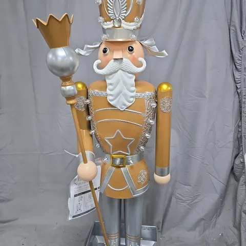 INLIT GIANT NUTCRACKER GOLD/SILVER - COLLECTION ONLY 