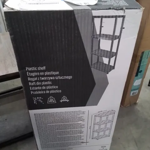 BOXED PLASTIC STORAGE SHELVES