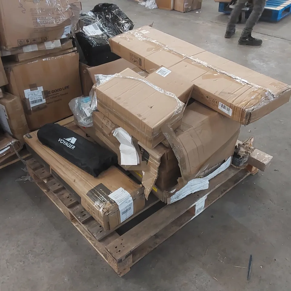 PALLET OF ASSORTED CONSUMER PRODUCTS/FURNITURE PARTS ECT