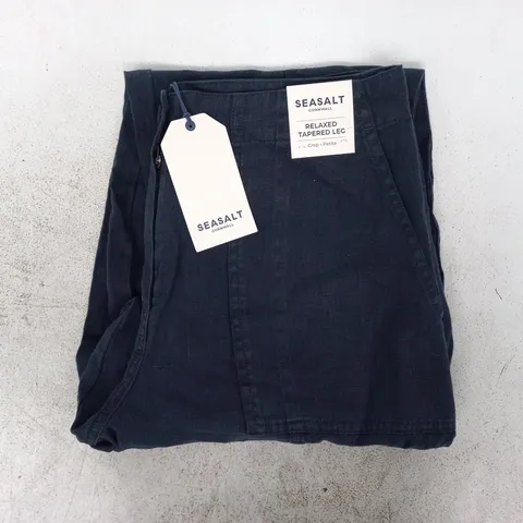 SEASALT CORNWALL RELAXED TAPERED FIT SALTINGS CROPS IN MARITIME SIZE UK 10