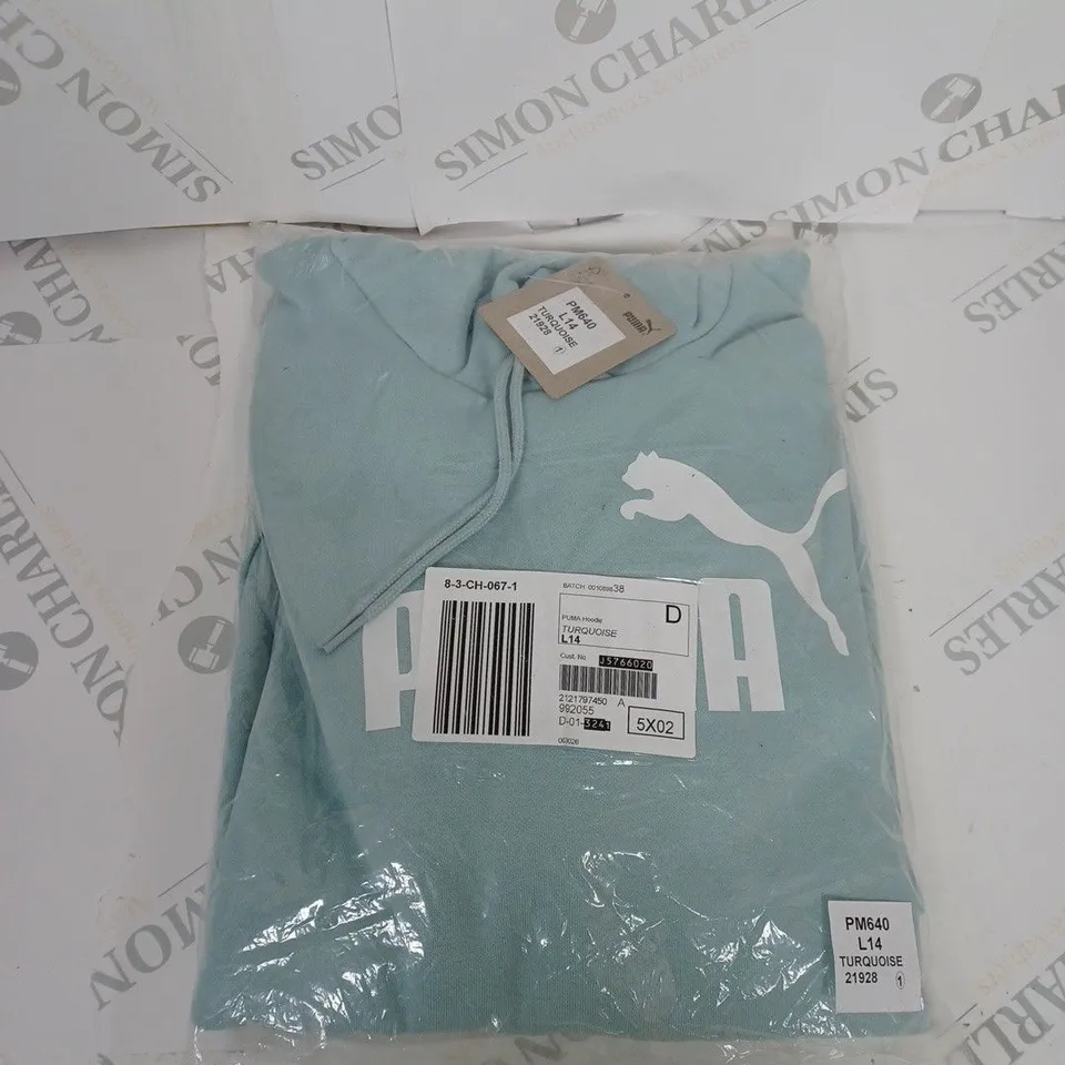 BAGGED PUMA LOGO HOODIE SIZE L