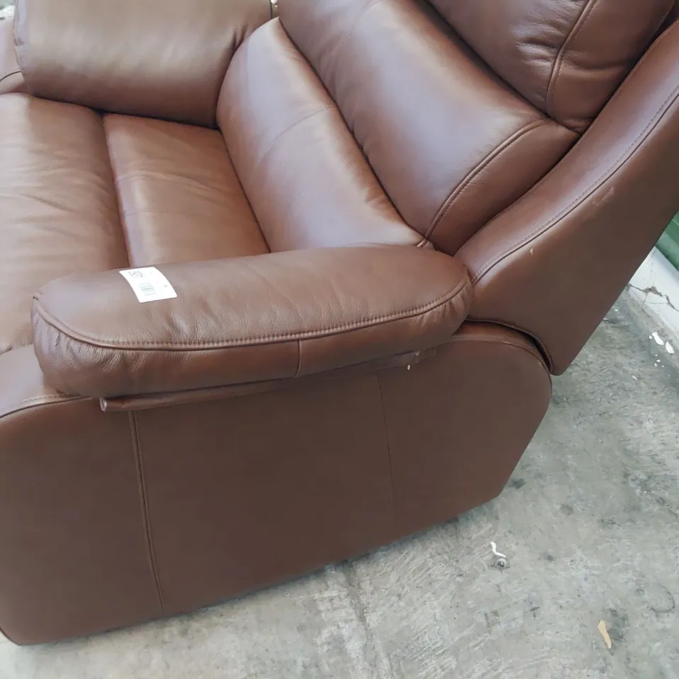 QUALITY BRITISH DESIGNER G PLAN GREENWICH POWER RECLINING SNUGGLER CHAIR CAPRI OAK LEATHER 