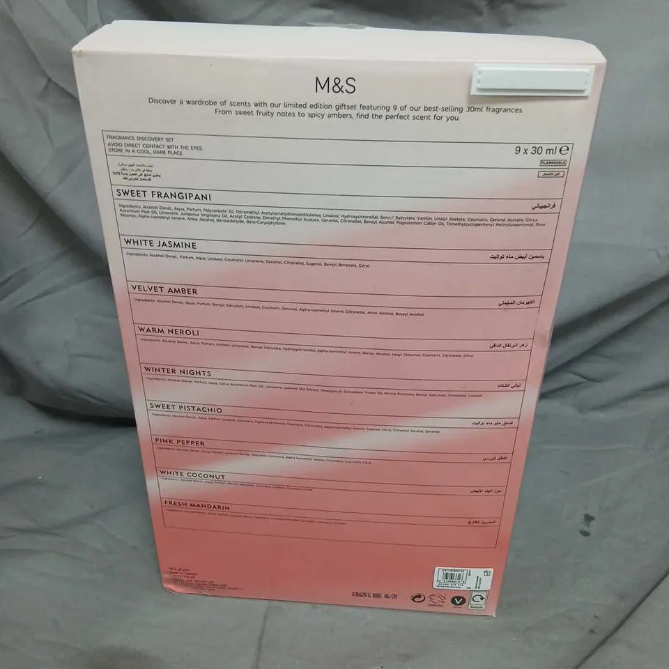 M&S 9 X 30ML FRAGRANCE GIFT SET - ASSORTED SCENTS