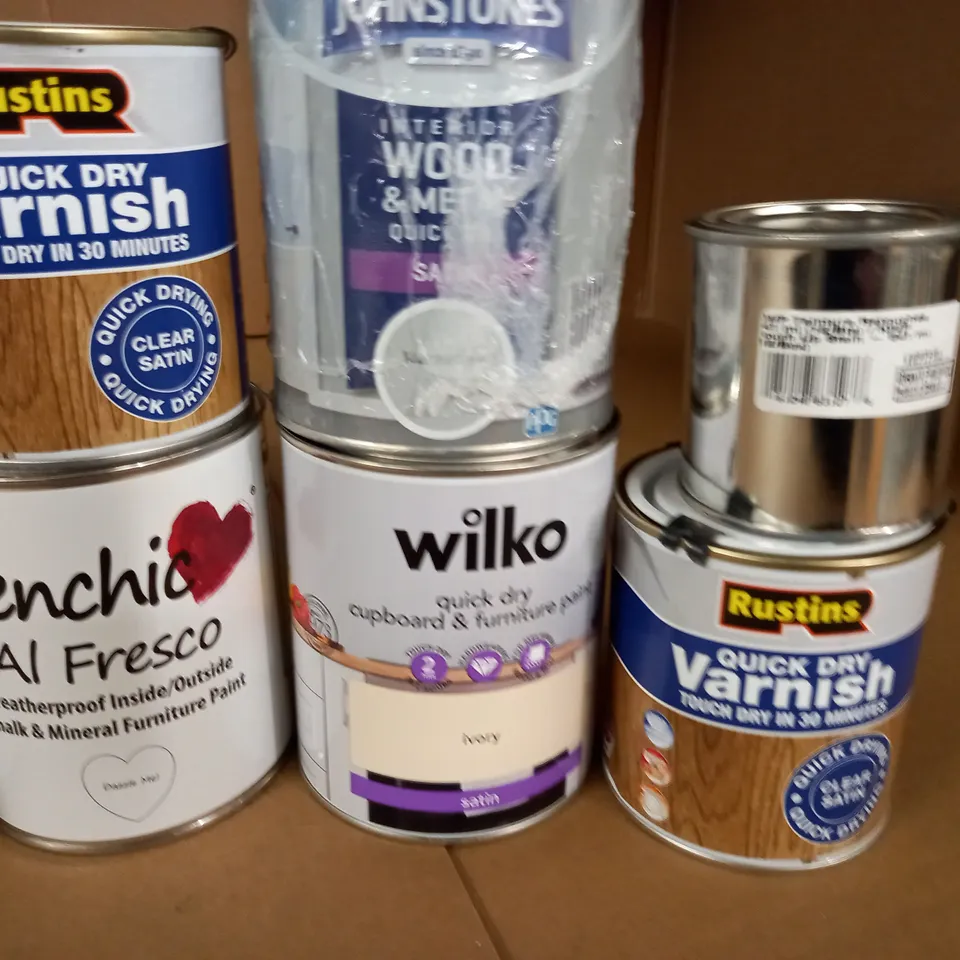 LOT OF 12 ASSORTED TINS OF PAINT - COLLECTION ONLY