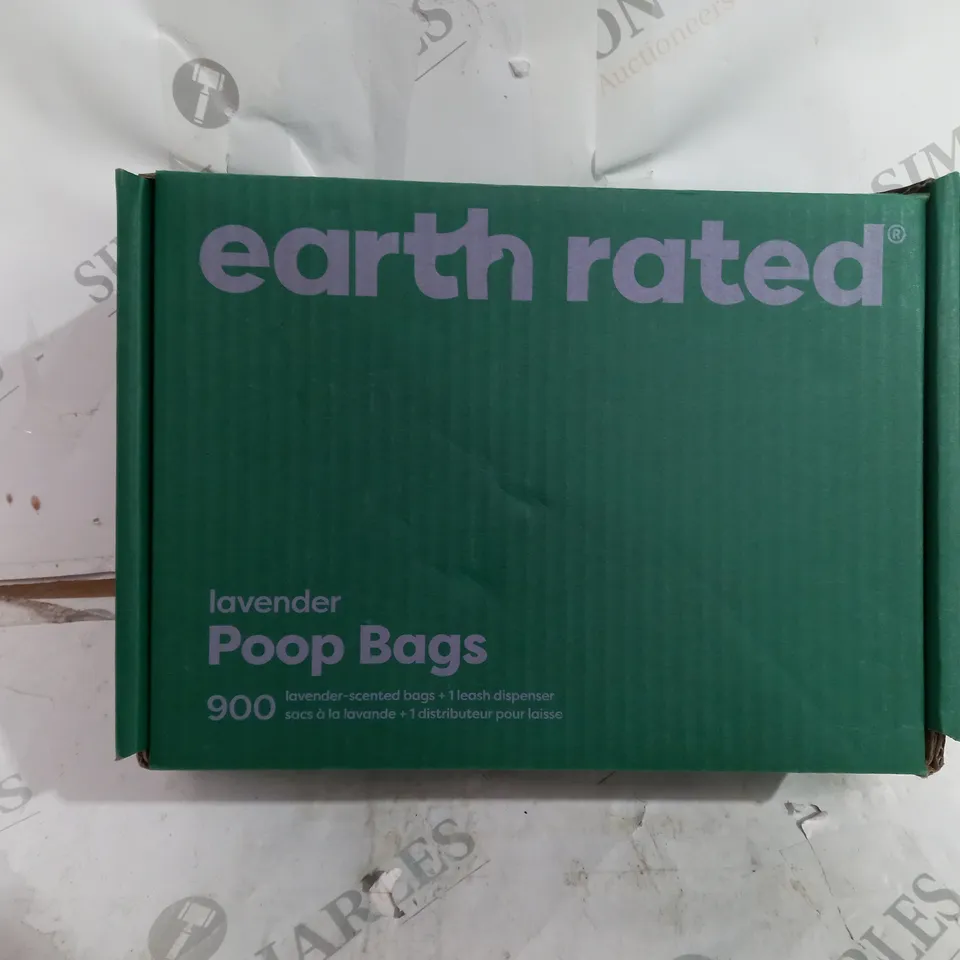 BOXED EARTH RATED LAVENDER POOP BAGS 900