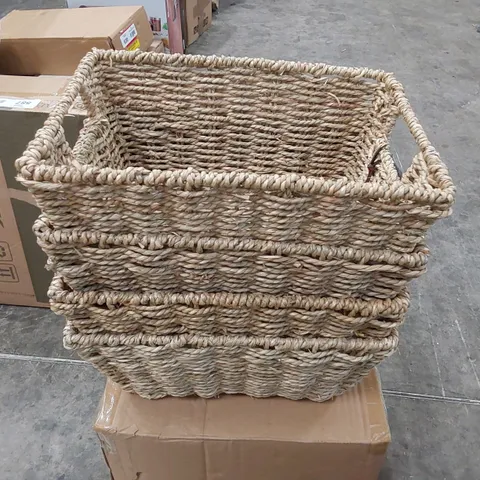 BOXED SEAGRASS BASKET - SET OF 4 (1 BOX)