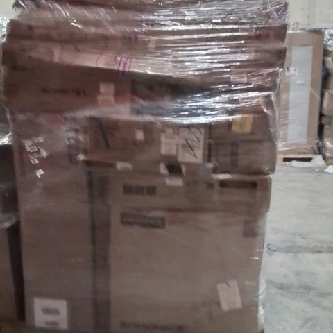 PALLET OF ASSORTED HOUSEHOLD GOODS AND PRODUCTS TO INCLUDE;OFFICE CHAIR,DRAWER DRESSER,BAR CHAIR
