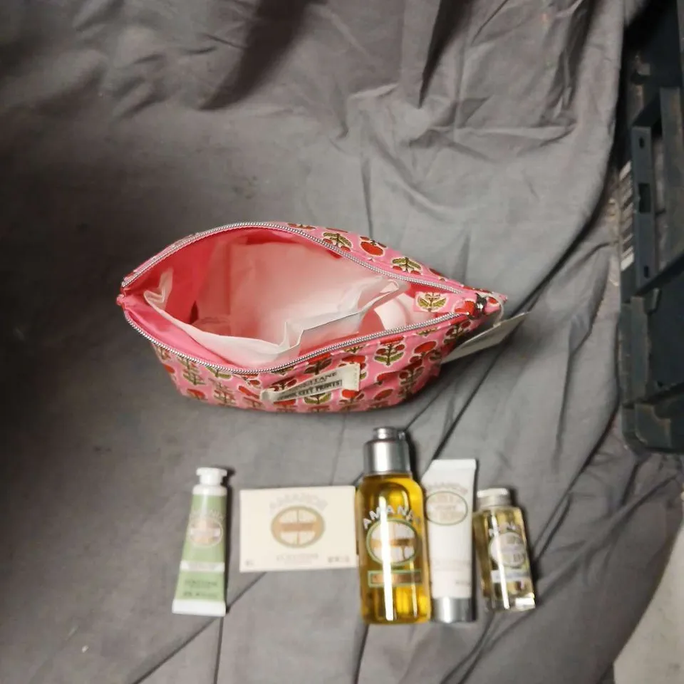 L'OCCITANE EN PROVENCE X PINK CITY PRINTS COSMETIC BAG BEAUTY SET ,