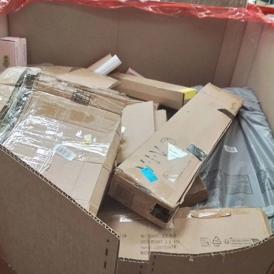 PALLET OF ASSORTED HOUSEHOLD GOODS AND PRODUCTS TO INCLUDE;CEILING LIGHT FITTING,RETRACTABLE SAFETY GATE,POPUP CHRISTMAS TREE