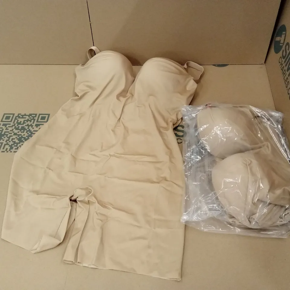 BOX CONTAINING APPROXIMATELY 15 x BRAND NEW MAGISCULPT ALMOND BODYSUITS - SIZE 40E