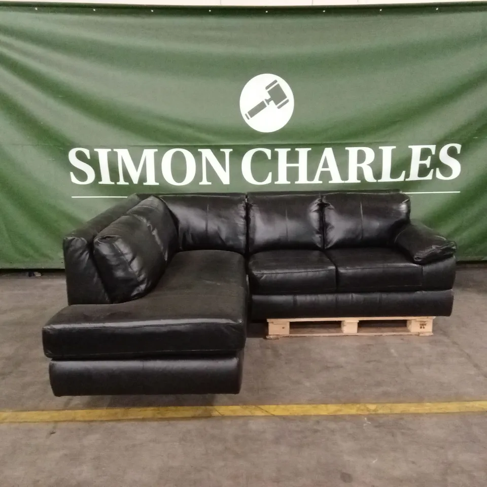 MARLOW ITALIAN LEATHER CORNER LEATHER CHAISE SOFA RRP £2399