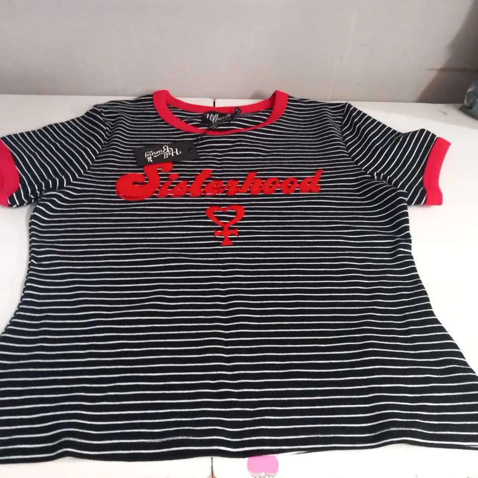 APPROXIMATELY 6 HELL BUNNY 'SISTERHOOD' TOPS IN ASSORTED SIZES