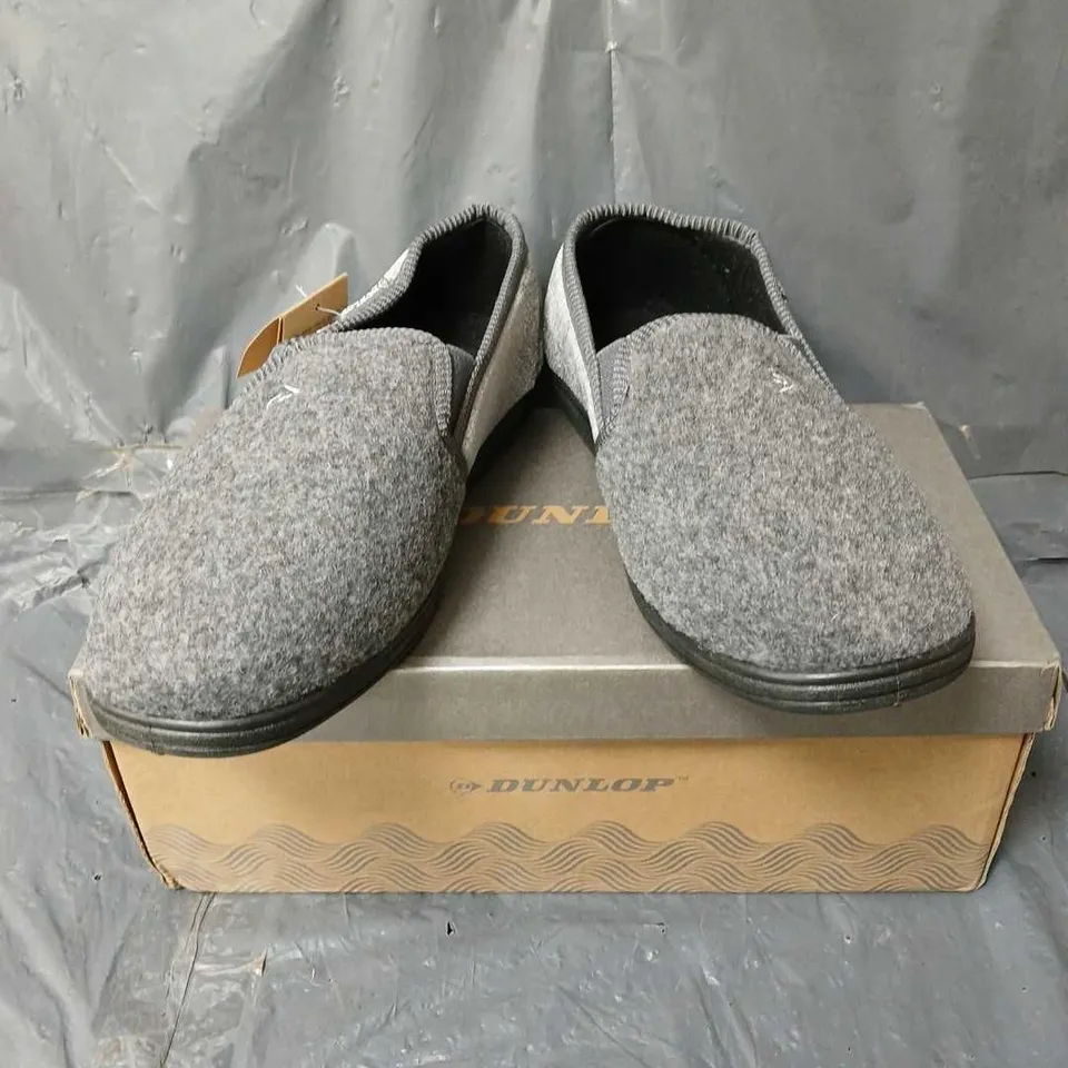 DUNLOP MENS SLIPPERS GREY SIZE 8