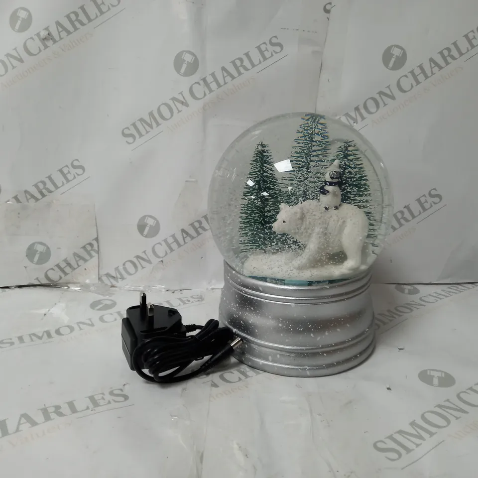 BOXED SANTA EXPRESS CHRISTMAS CHARACTER MUSICAL WATER SPINNER