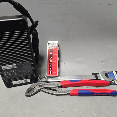 APPROXIMATELY 8 ASSORTED ITEMS TO INCLUDE - BLACKPUR PUNCTURE REPAIR KIT, HOGERT SPANNER ETC
