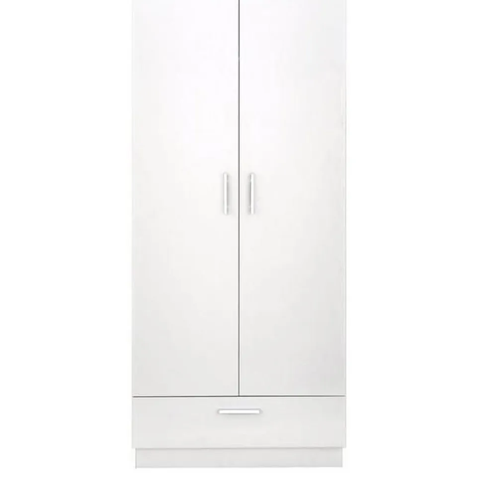 BOXED GRADE 1 PANAMA 2-DOOR 1-DRAWER WARDROBE IN GREY (2 OF 2 BOXES) RRP £539
