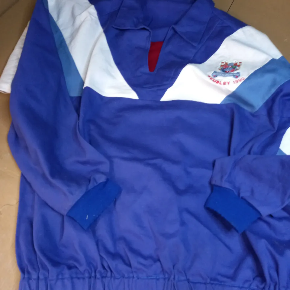 TRANMERE ROVERS WEMBLEY 1990 COLLARED JACKET - LARGE