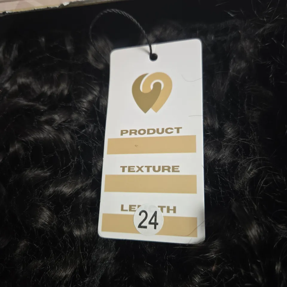 DESTINATION BTY CURLY HAIR EXTENSIONS IN BLACK - LENGTH 24