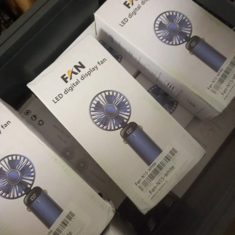 APPROXIMATELY 12 BOXED LED DIGITAL DISPLAY MINI FAN 