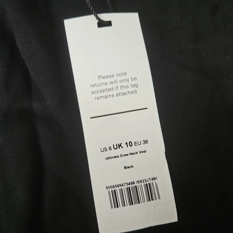 ME+EM ULTIMATE CREW NECK VEST – BLACK UK 10
