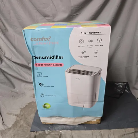 COMFEE DEHUMIDIFIER – 12L/DAY, 5-IN-1 COMFORT, BOXED (UK PLUG) – MODEL CDD0E-12DEN7-QA3