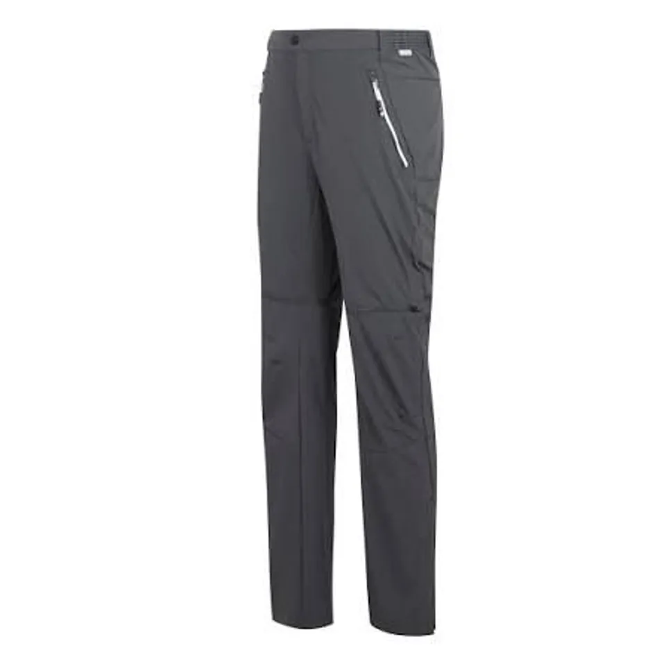 BRAND NEW REGATTA MENS MOUNTAIN ZIP OFF WALKING TROUSERS IN SEAL GREY - UK 36"