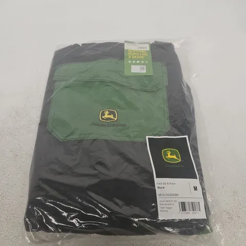 JOHN DEERE FIELD BIB & BRACE – BLACK, UK M