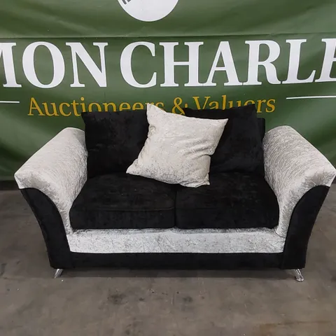 QUALITY DESIGNER 2 SEATER CRUSHED VELVET SOFA