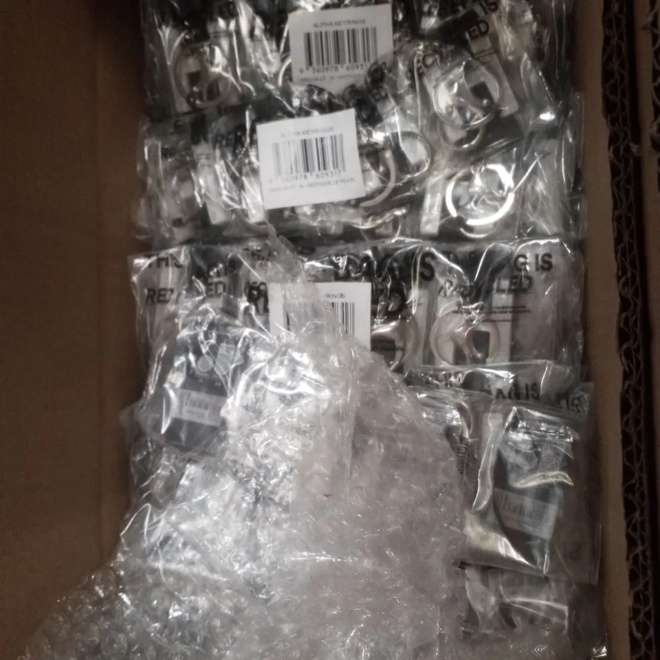 PALLET CONTAINING ASSORTED PRODUCTS INCLUDING ASSORTED LETTER KEYCHAINS & BALLPOINT PENS
