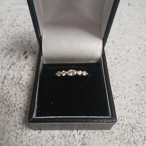 DIAMONIQUE 0.46CT TW MINI OVAL RING STERLING SILVER