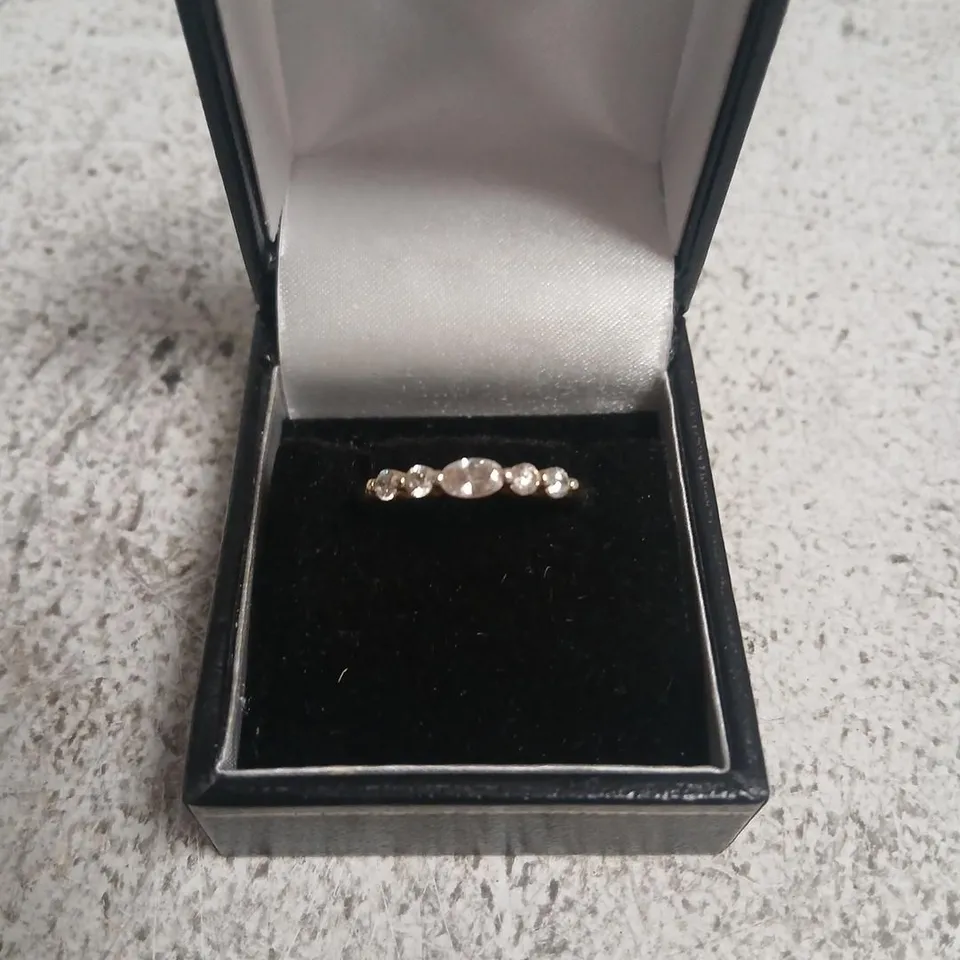 DIAMONIQUE 0.46CT TW MINI OVAL RING STERLING SILVER
