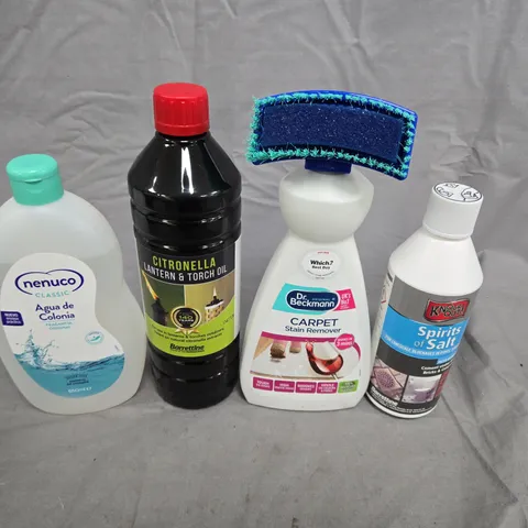 APPROXIMATELY 15 ASSORTED HOUSEHOLD ITEMS TO INCLUDE STAIN REMOVER, LANTERN OIL AND KNOCK OUT - COLLECTION ONLY 