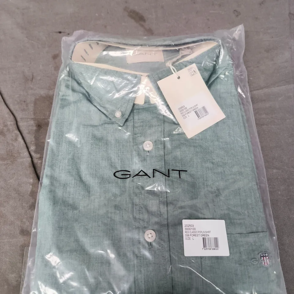 GANT FOREST GREEN MEN’S SHIRT – SIZE L