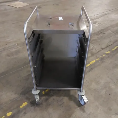 COMMERCIAL STAINLESS STEEL CATERING TROLLEY