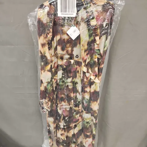 WOMENS CHIFFON FRILL DRESS - SIZE 14