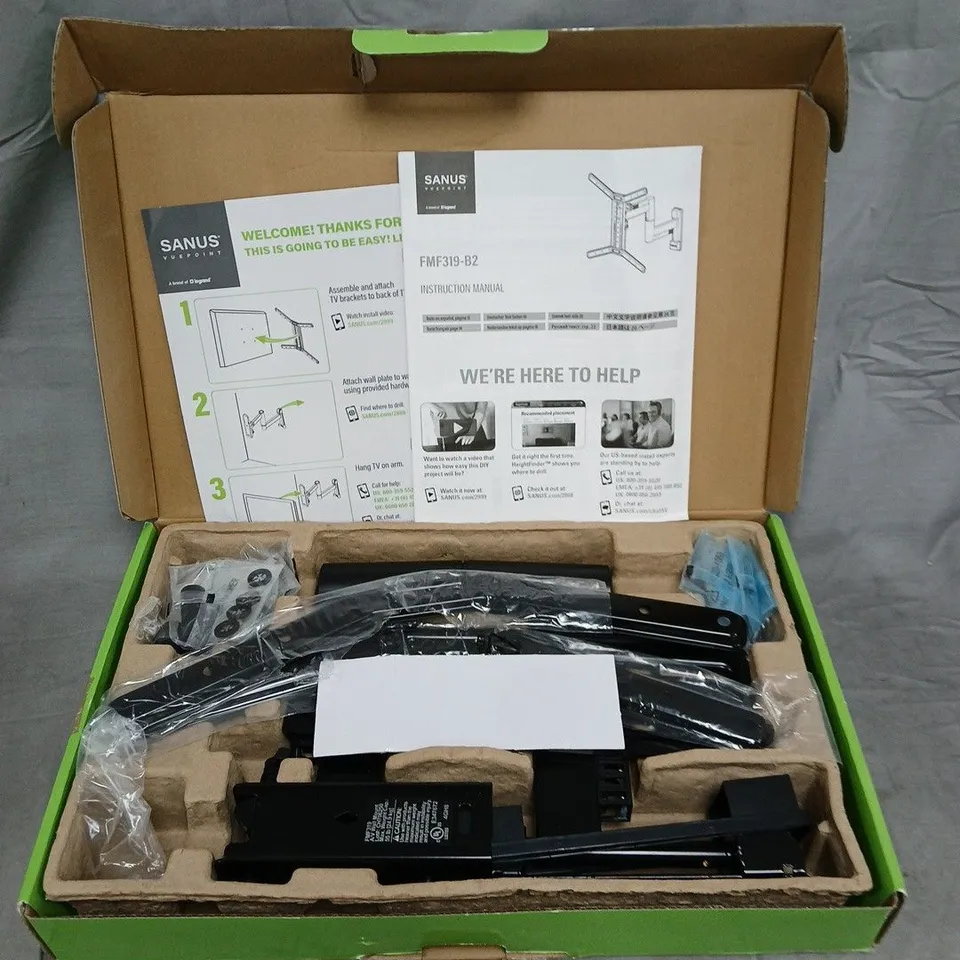 SANUS FMF319-B2 FULL-MOTION TV WALL MOUNT (32–55 INCH)