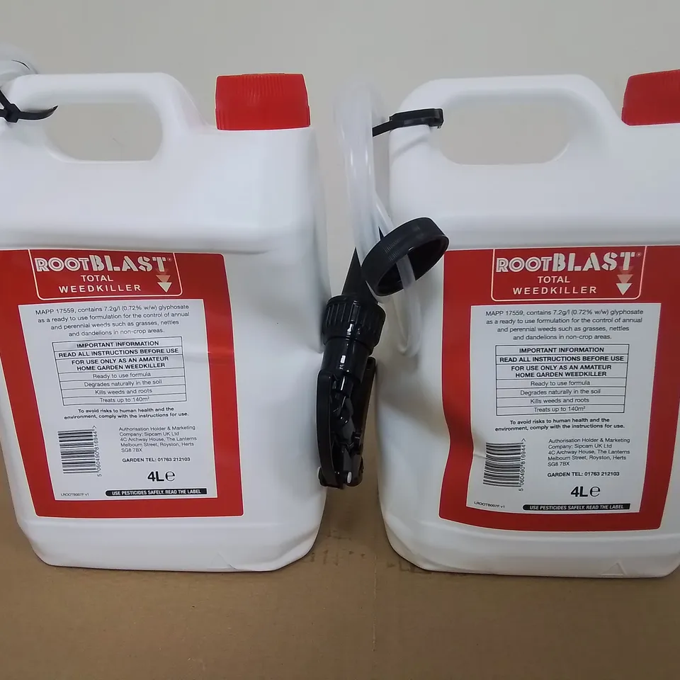 LOT OF 2 4L ROOTBLAST TOTAL WEEDKILLERS