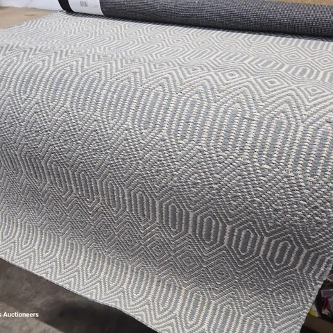 LISETTE FLATWEAVE WOOL/COTTON DUCK EGG BLUE RUG 120 × 170