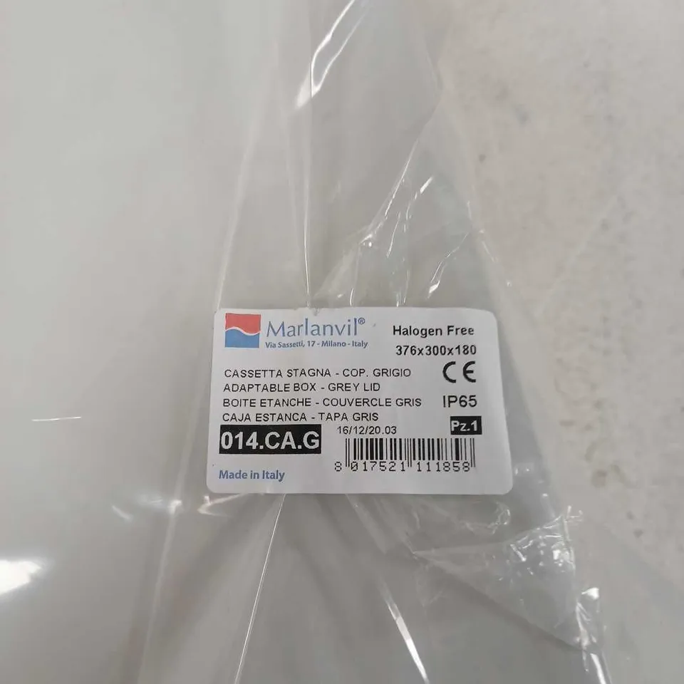 WATERTIGHT ENCLOSURE BOX WITH GREY LID, 376×300×180 MM (HALOGEN FREE) – ADAPTABLE BOX 