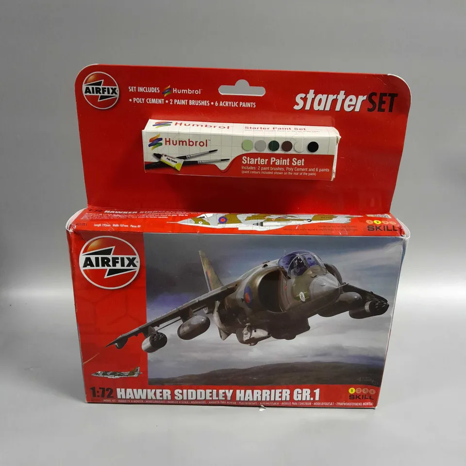 BOXED AIRFIX HAWKER SIDDELEY HARRIER GR.1 STARTER SET 