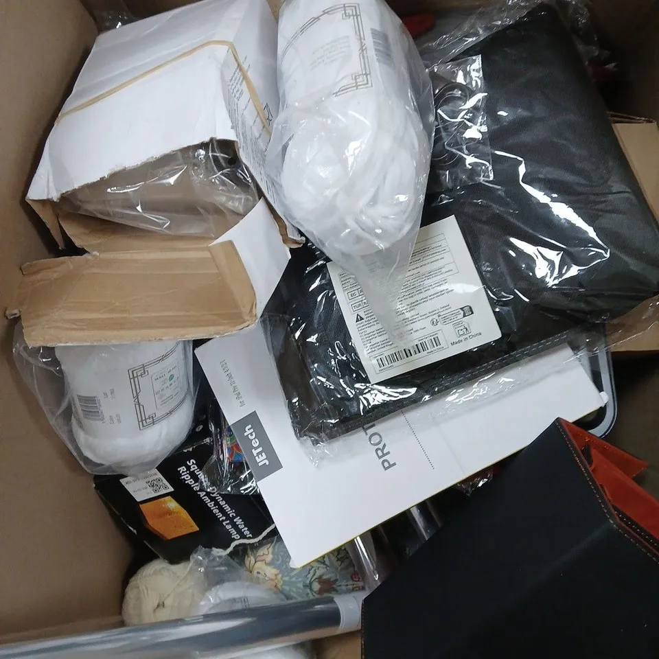 APPROXIMATELY 15 ASSORTED HOUSEHOLD PRODUCTS TO INCLUDE FINISH SALT, WALLPAPER, YARN ETC 