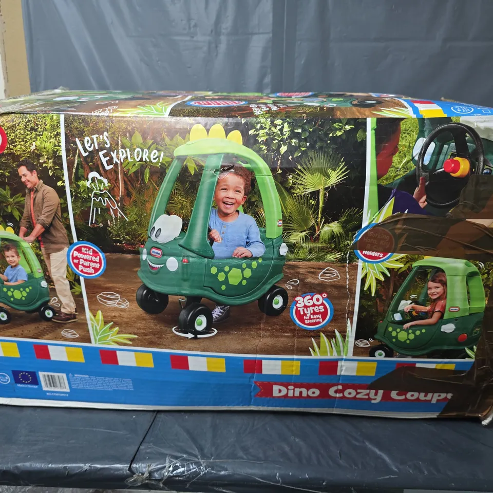 BOXED LITTLE TIKES COZY COUPE DINO - COLLECTION ONLY 
