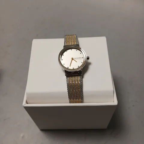SKAGEN FREJA TWO COLOUR MESH BRACELET WATCH